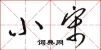 骆恒光小宋草书怎么写
