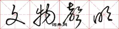 骆恒光文物声明草书怎么写