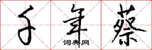 钱沛云千年蔡行书怎么写