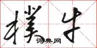 骆恒光朴牛草书怎么写