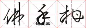 骆恒光佛手柑草书怎么写