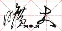 骆恒光旷大草书怎么写