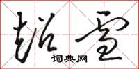 骆恒光超雪草书怎么写