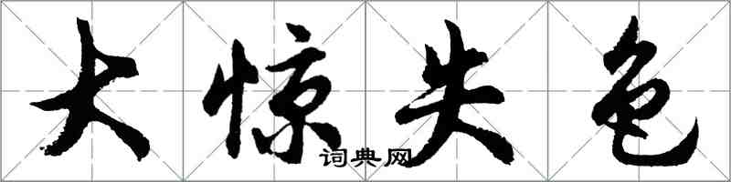 胡问遂大惊失色行书怎么写