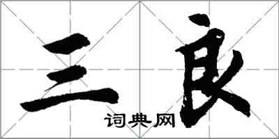 胡问遂三良行书怎么写