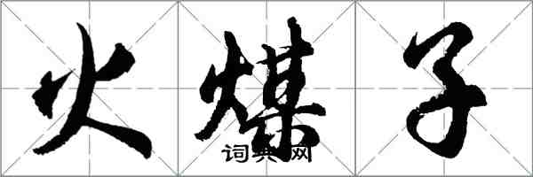 胡问遂火煤子行书怎么写