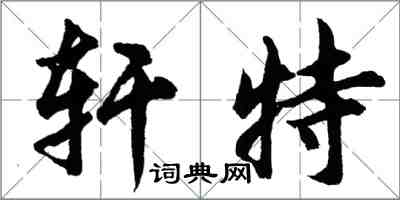 胡问遂轩特行书怎么写
