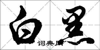 胡问遂白黑行书怎么写