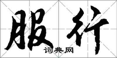 胡问遂服行行书怎么写