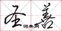 骆恒光圣善行书怎么写