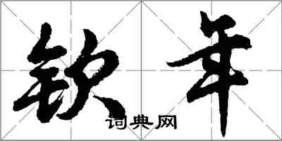 胡问遂钦年行书怎么写