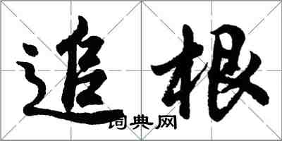 胡问遂追根行书怎么写