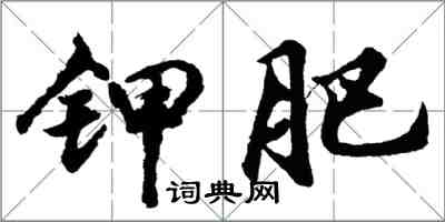 胡问遂钾肥行书怎么写