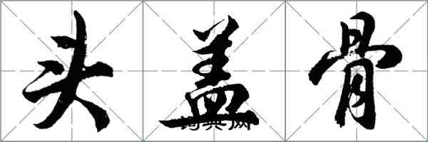 胡问遂头盖骨行书怎么写