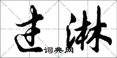 胡问遂过淋行书怎么写