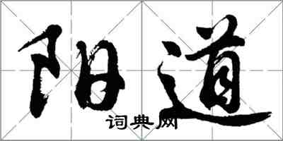 胡问遂阳道行书怎么写