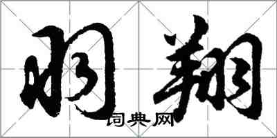 胡问遂羽翔行书怎么写