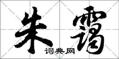 胡问遂朱霭行书怎么写