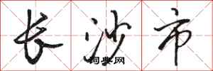 骆恒光长沙市行书怎么写