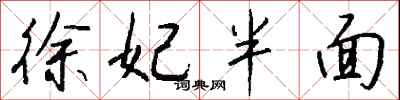 钱沛云徐妃半面行书怎么写