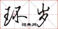 骆恒光环岁行书怎么写