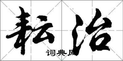 胡问遂耘治行书怎么写
