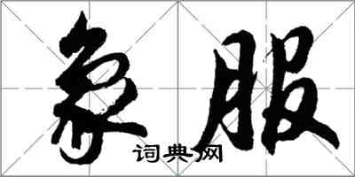 胡问遂象服行书怎么写