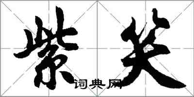 胡问遂紫笑行书怎么写