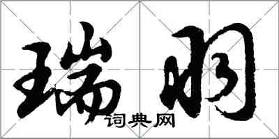 胡问遂瑞羽行书怎么写