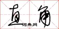 王冬龄直角草书怎么写