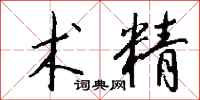 钱沛云术精行书怎么写