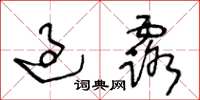 王冬龄过露草书怎么写