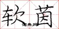 庞中华软茵楷书怎么写