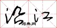 王冬龄沿江草书怎么写