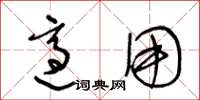 王冬龄适用草书怎么写