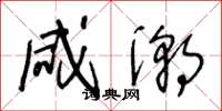 王冬龄咸潮草书怎么写