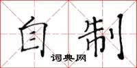 黄华生自制楷书怎么写