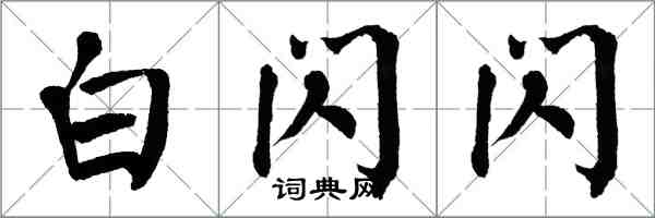 翁闿运白闪闪楷书怎么写