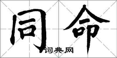 翁闿运同命楷书怎么写