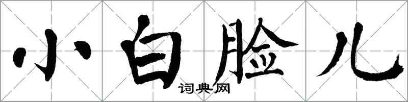 翁闿运小白脸儿楷书怎么写