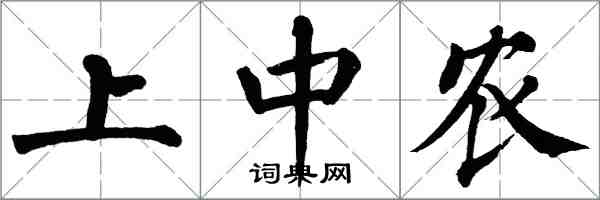 翁闿运上中农楷书怎么写