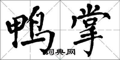 翁闿运鸭掌楷书怎么写