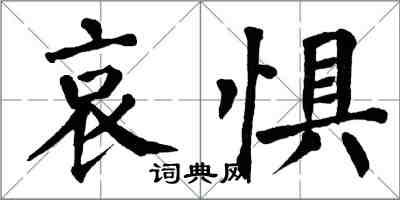 翁闿运哀惧楷书怎么写