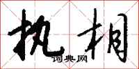 钱沛云执相行书怎么写