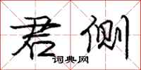 庞中华君侧行书怎么写