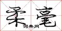 庞中华柔毫行书怎么写