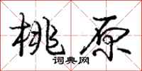 庞中华桃原行书怎么写