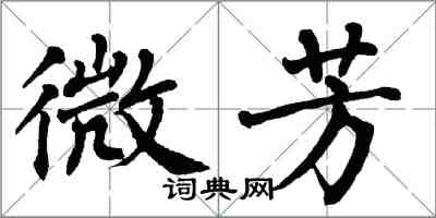 翁闿运微芳楷书怎么写