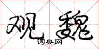庞中华观魏行书怎么写