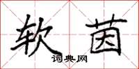 袁强软茵楷书怎么写